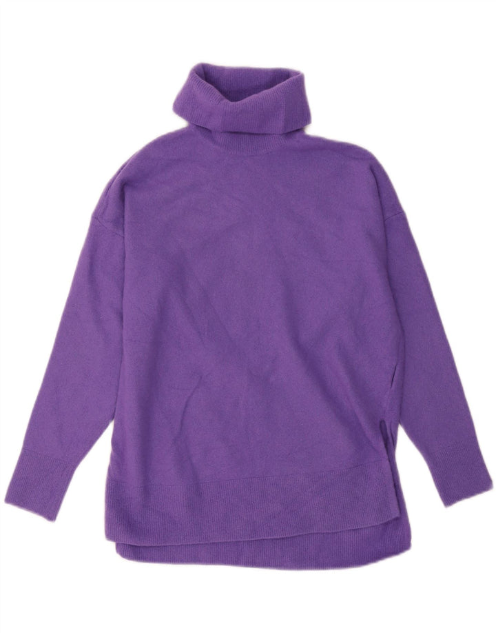 Maglione maglione da donna a collo alto Benetton UK 12 viola medio
