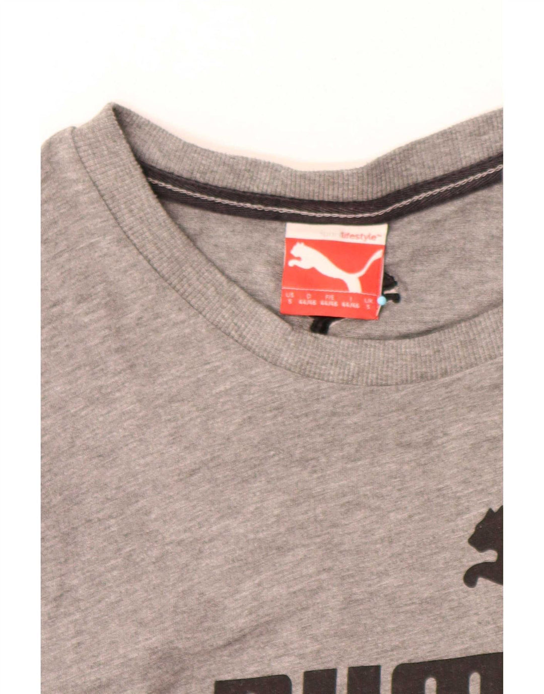 T-shirt grafica da uomo Puma Top piccola grigia chiazzata