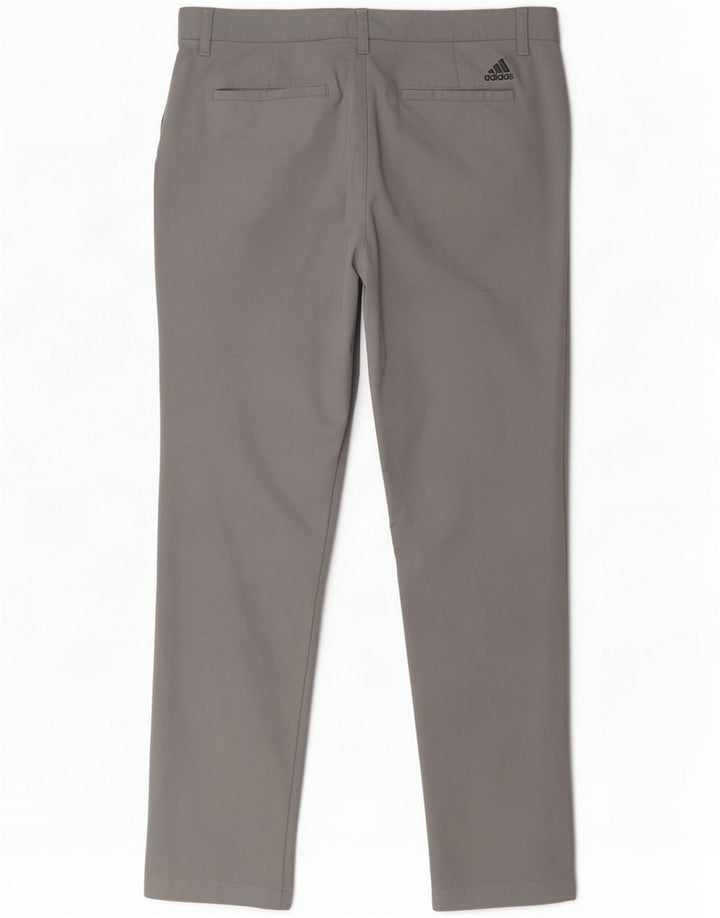 Pantaloni dritti da uomo Adidas W34 L32 poliestere grigio
