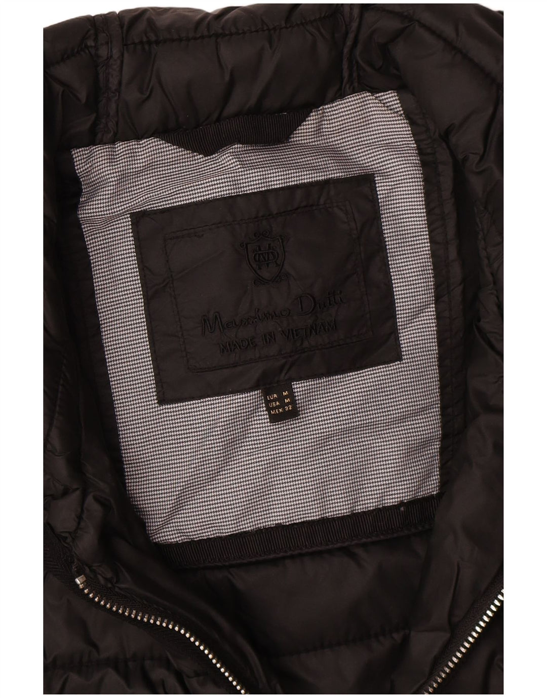 Giacca imbottita con cappuccio da donna Massimo Dutti UK 14 media nera