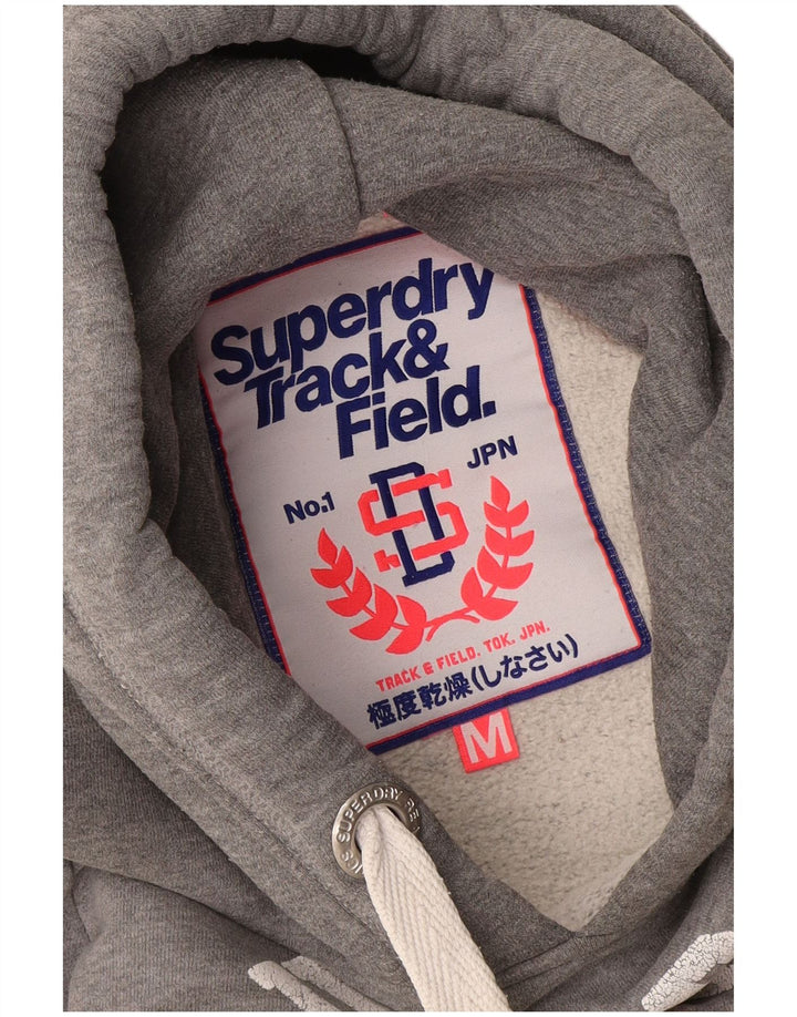 Felpa con cappuccio grafica da donna Superdry UK 12 grigio medio chiazzato