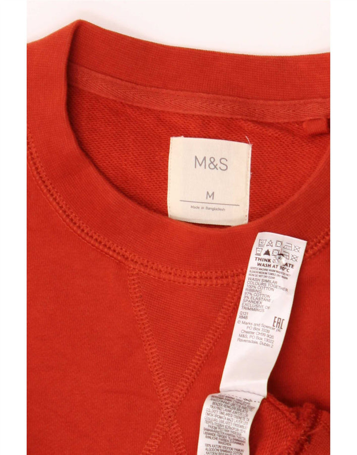 Felpa da uomo Marks & Spencer maglione rosso medio in cotone