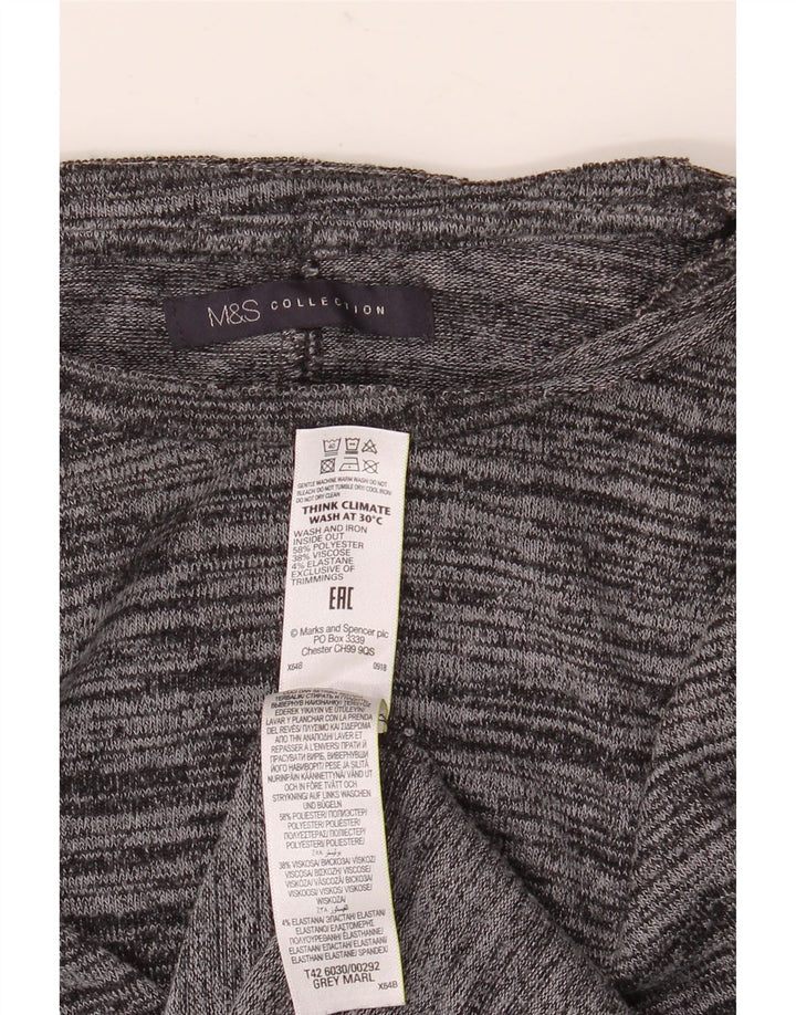 Abito maglione da donna Marks & Spencer UK 18 XL Poliestere screziato grigio