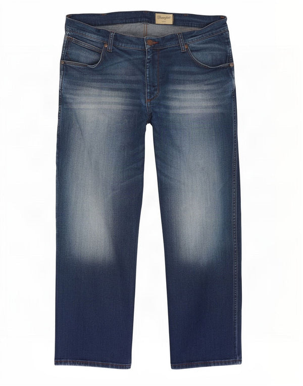 Jeans dritti da uomo Wrangler Greensboro W36 L30 cotone blu