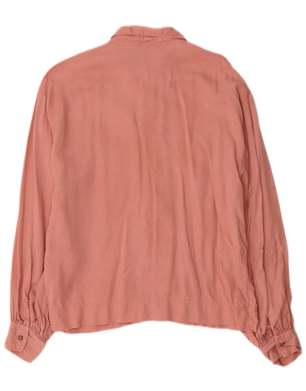 Camicia oversize da donna Topshop UK 10 Small Lyocell rosa