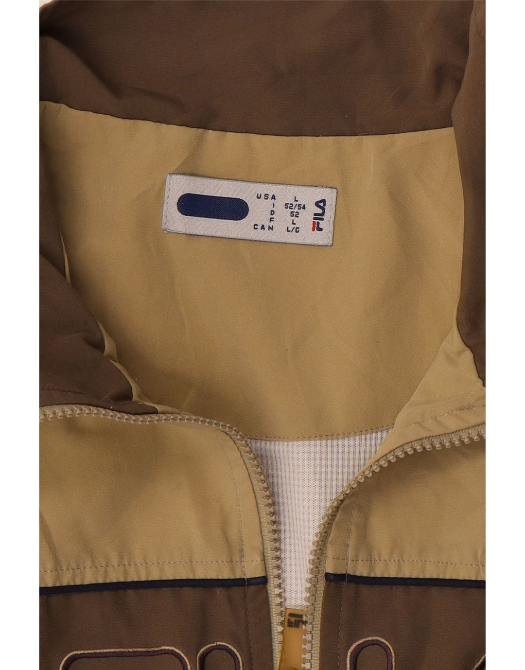 Giacca da ginnastica grafica da uomo FILA grande color block beige