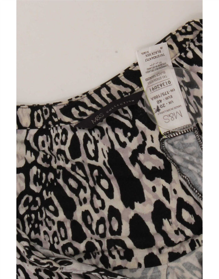 Top camicetta da donna Marks & Spencer UK 20 2XL Stampa animalier multicolore