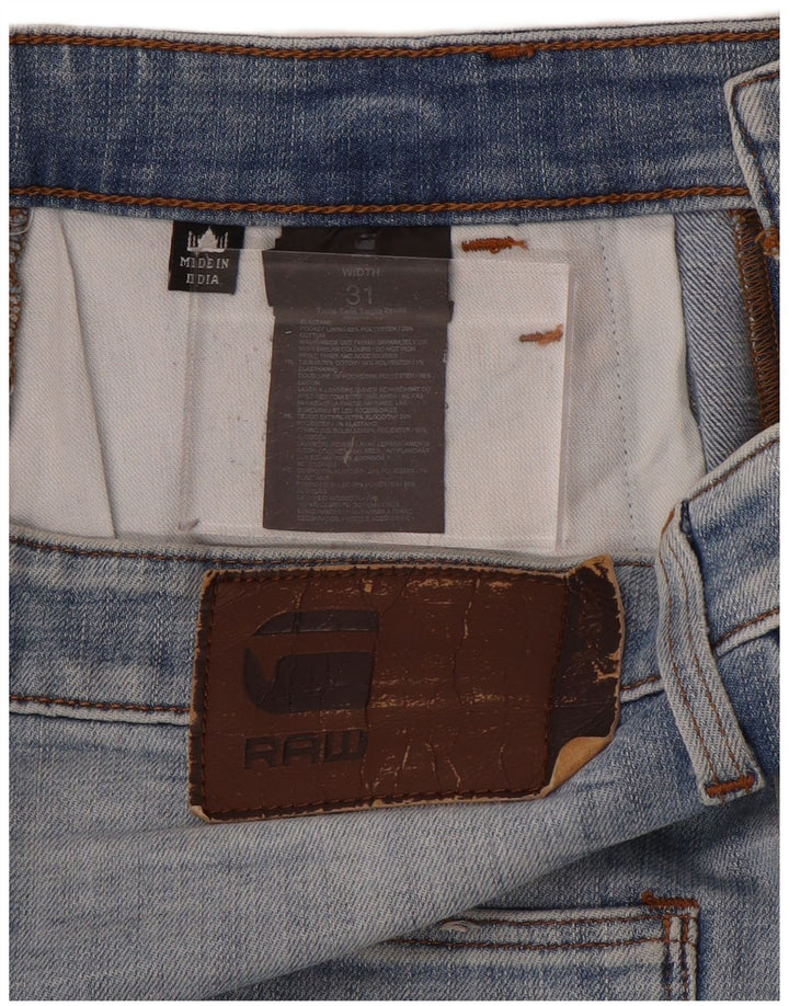 Pantaloncini di jeans da uomo G-Star W31 cotone blu medio