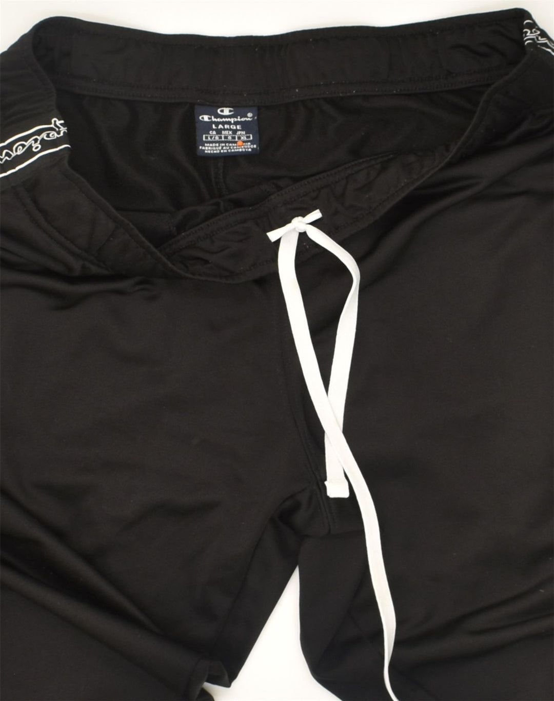 CHAMPION Pantaloni da tuta con grafica da uomo Joggers grandi poliestere nero