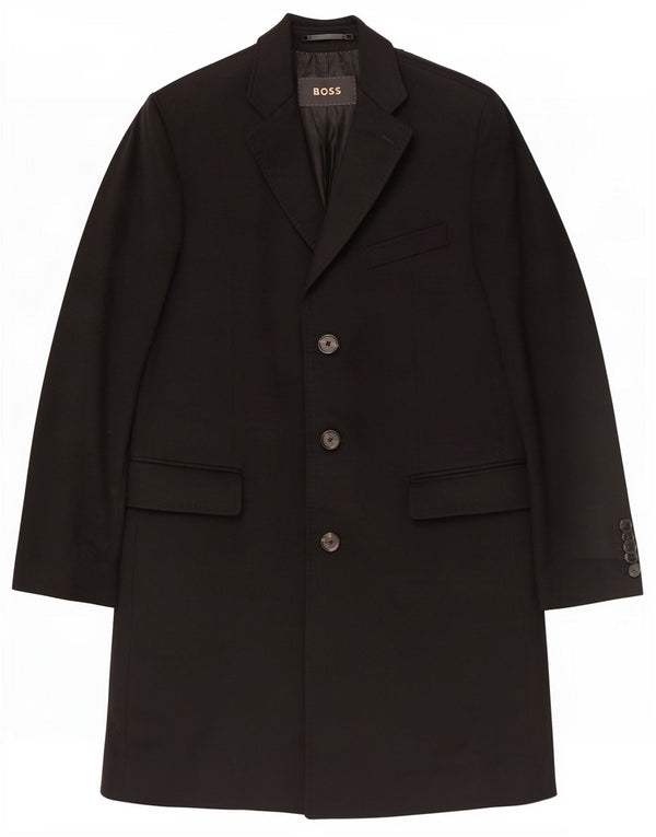 Hugo Boss Cappotto Colombo da uomo UK 52 XL Cashmere nero