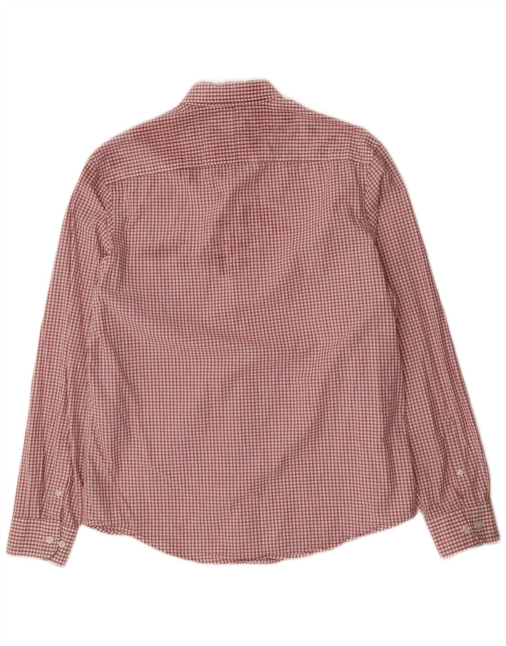 Camicia da uomo Pinguino in cotone a quadri rossi grandi