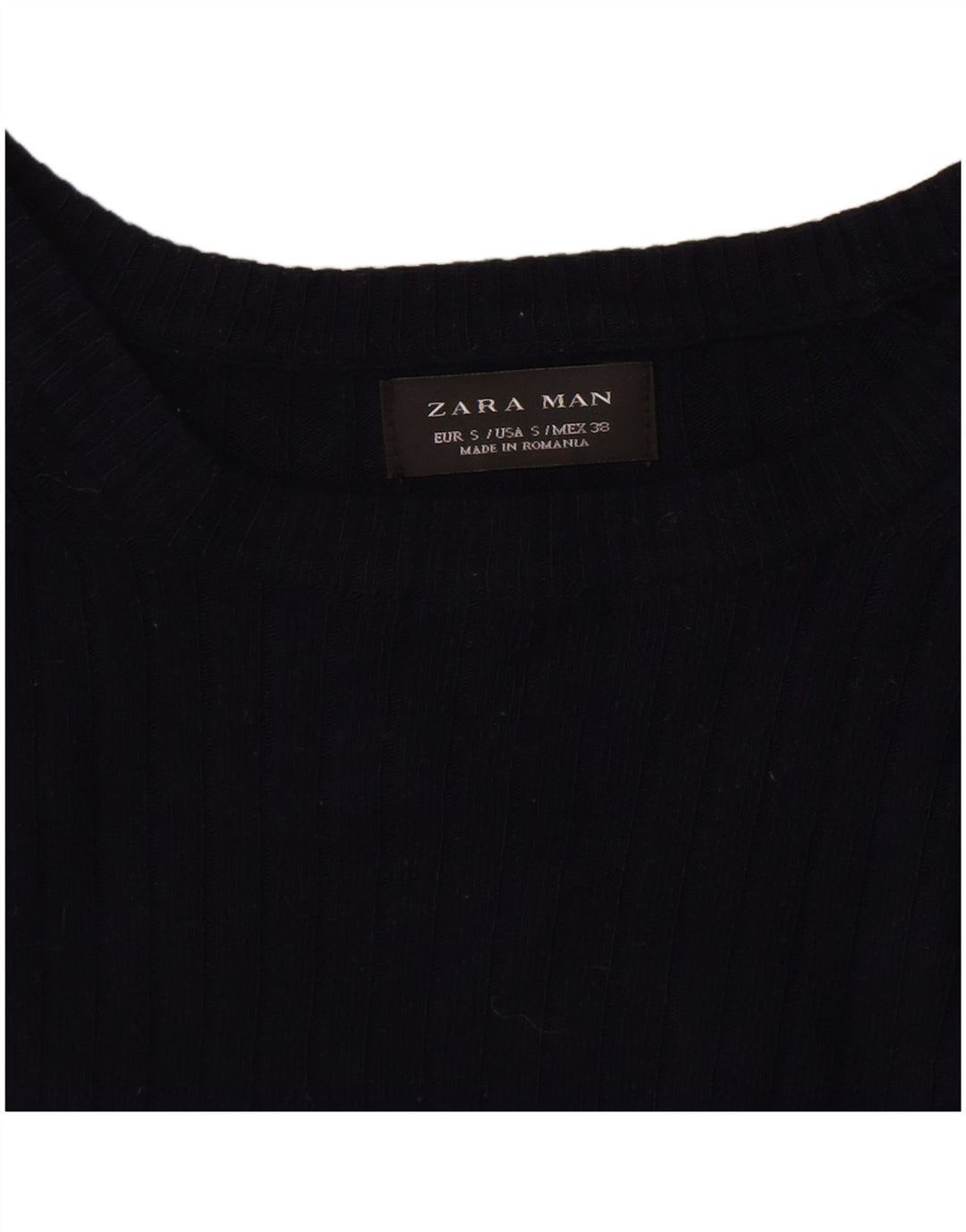 Maglione Zara da uomo con scollo a barca piccolo blu navy