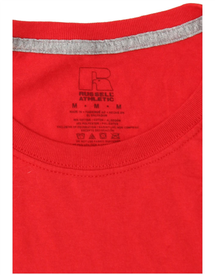 T-shirt da uomo RUSSELL ATHLETIC Top rosso medio in cotone