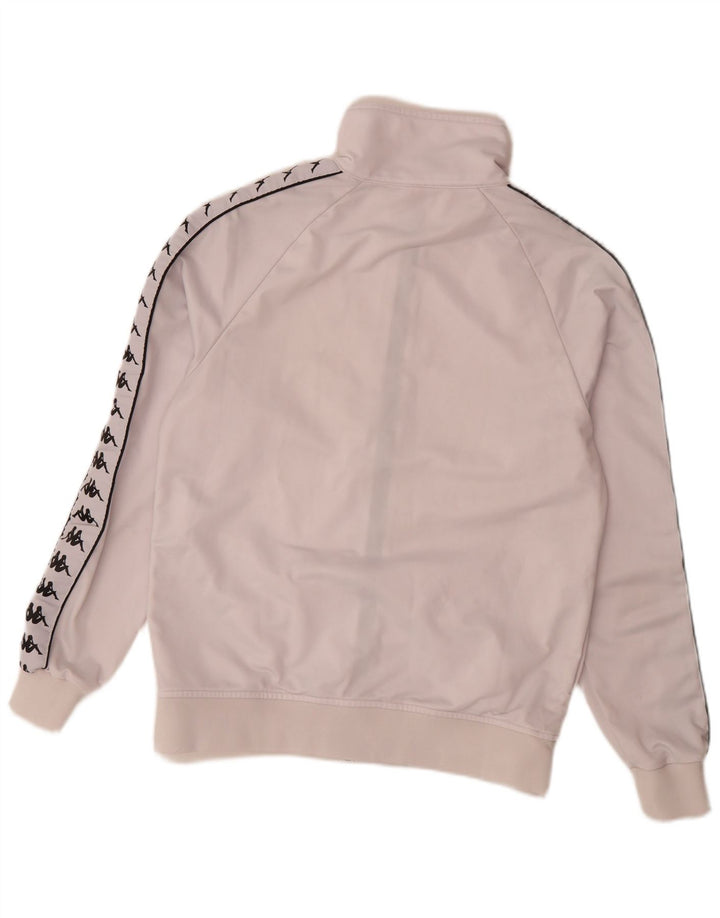 Giacca da tuta grafica da donna Kappa UK 18 XL poliestere bianco