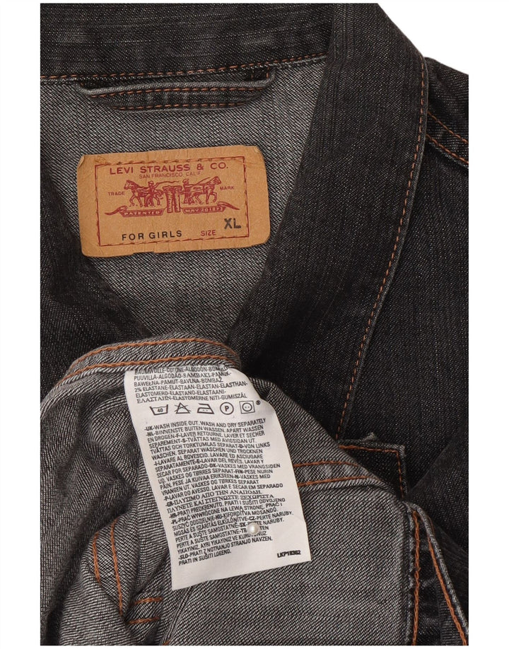 Giacca di jeans per ragazze Levi's 15-16 anni XL in cotone grigio