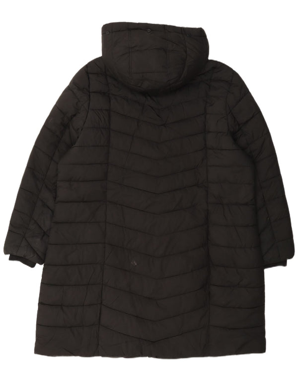 M&Co Cappotto imbottito con cappuccio da donna UK 22 3XL Nero