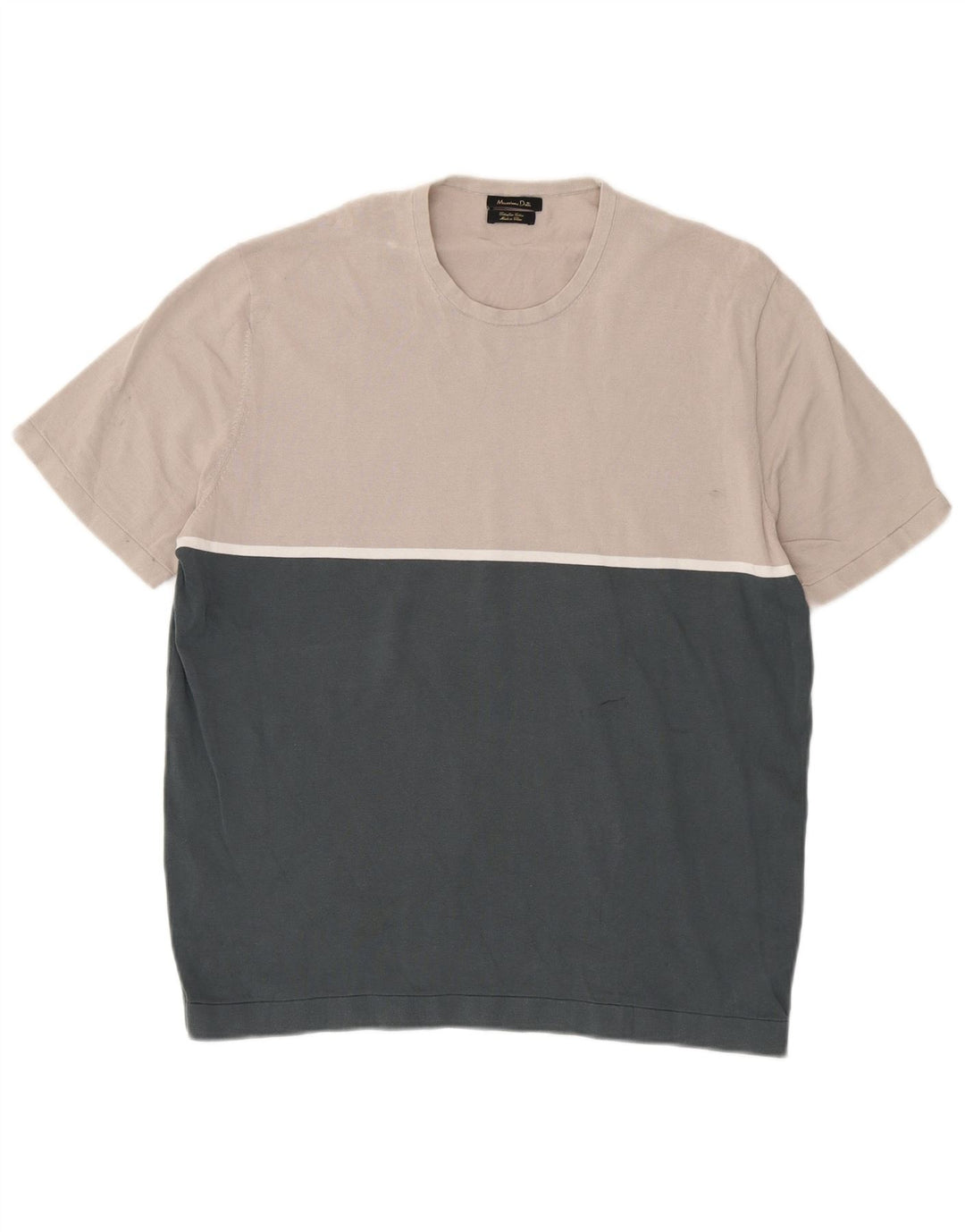 Maglione maglione girocollo da uomo Massimo Dutti XL grigio color block