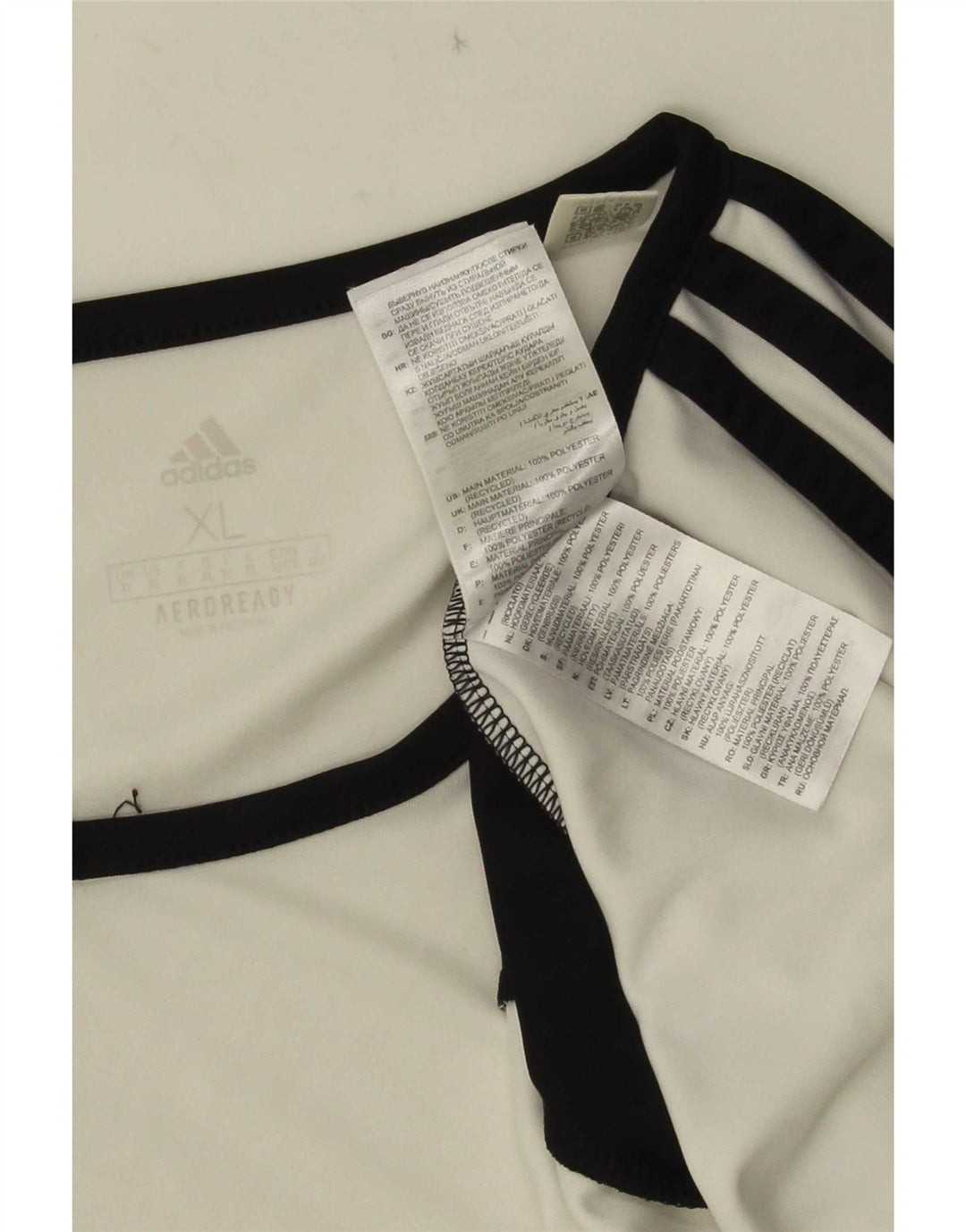 T-shirt Adidas Aeroready da uomo Top XL poliestere color block bianco
