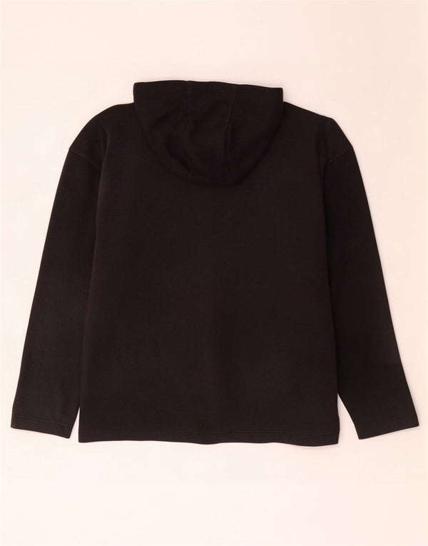 Felpa con cappuccio e zip Adidas Aeroready da uomo, grande, in cotone nero