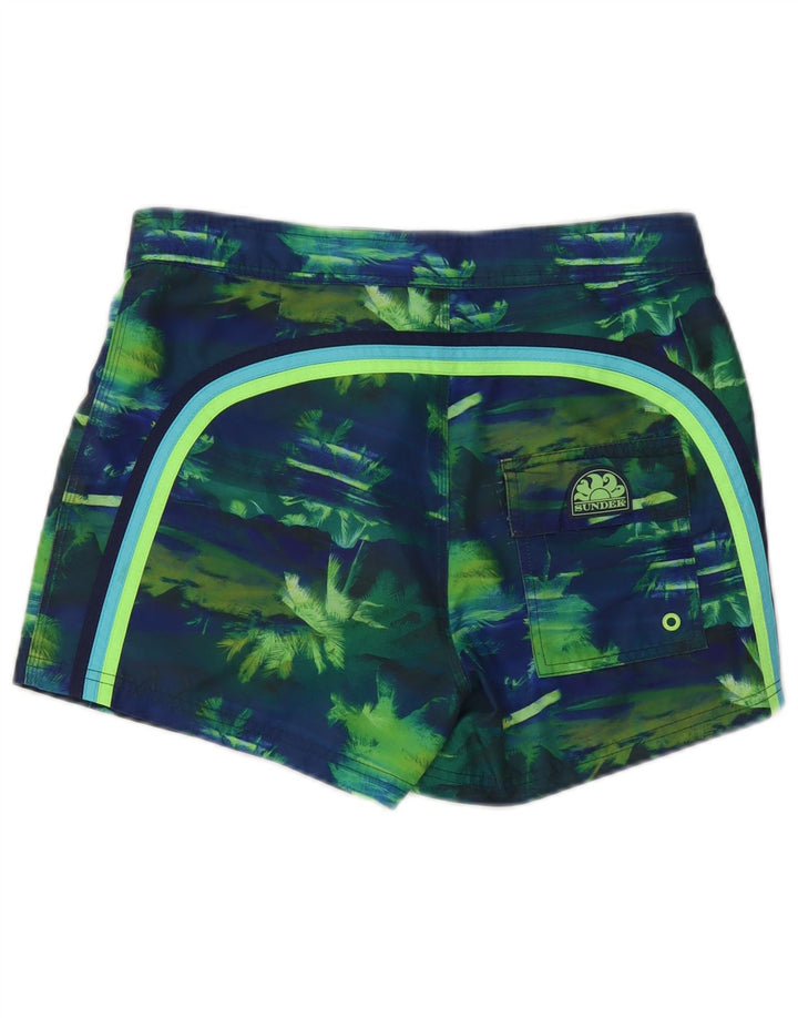 Pantaloncini da bagno da uomo Sundek piccoli in poliestere tie-dye blu navy