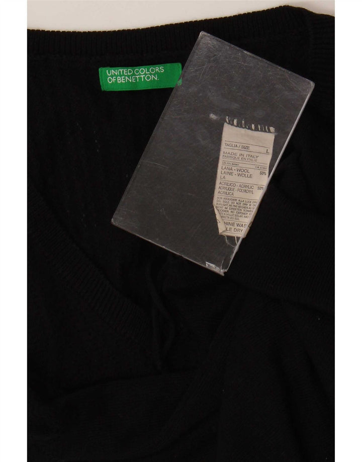 Canotta da donna Benetton Canotta UK 14 Large Nera in lana
