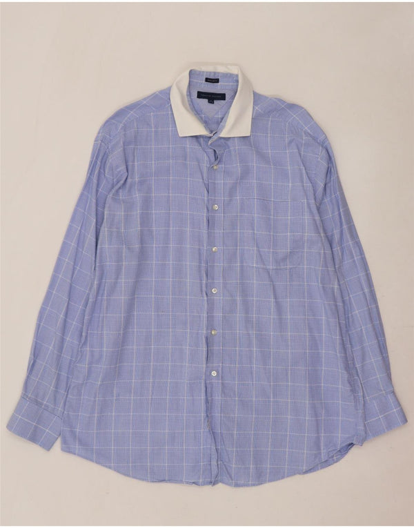 Camicia da uomo vestibilità regolare Tommy Hilfiger taglia 17 XL a quadri blu