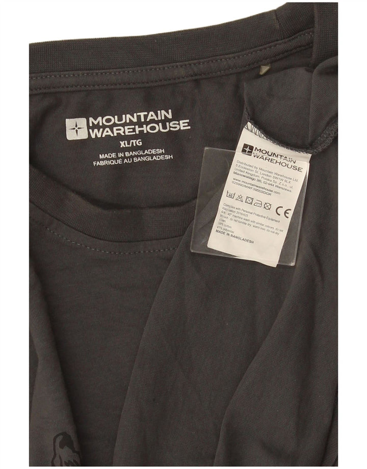 T-shirt grafica da uomo Mountain Warehouse Top XL in cotone grigio