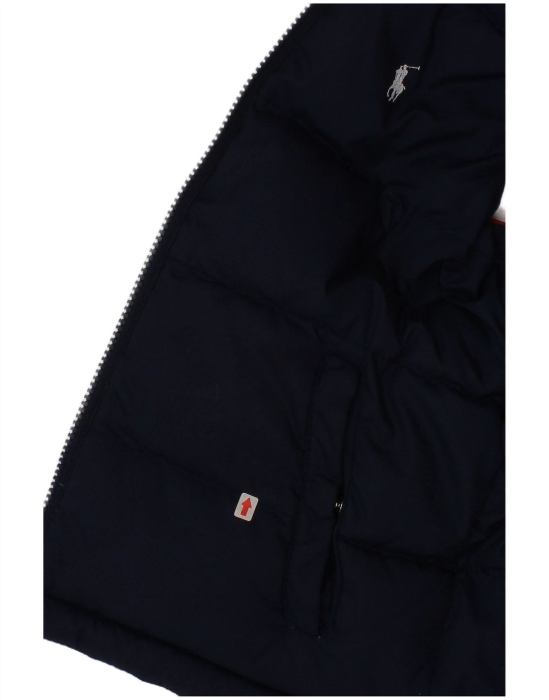 Gilet imbottito reversibile per ragazzi Polo Ralph Lauren 7-8 anni piccolo blu navy