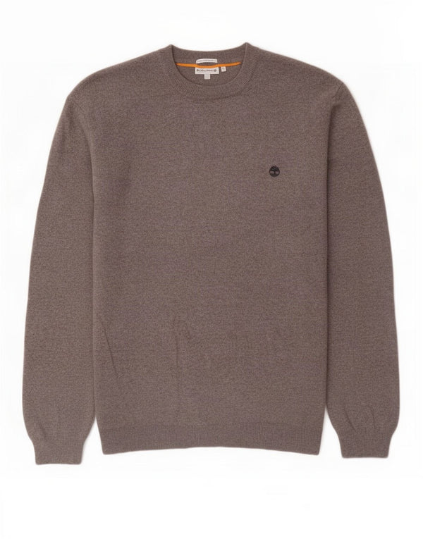 Maglione maglione girocollo da uomo Timberland 2XL Lana d'agnello grigia