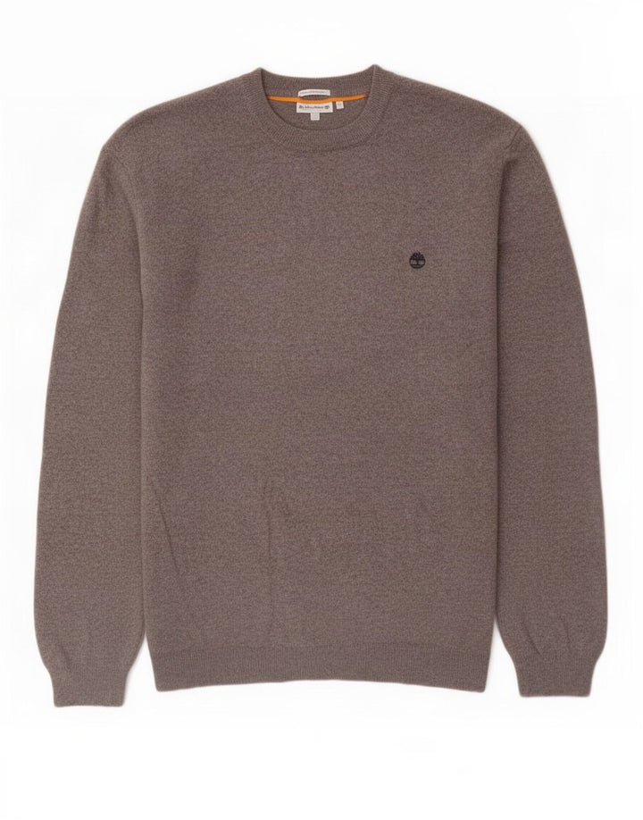 Maglione maglione girocollo da uomo Timberland 2XL Lana d'agnello grigia