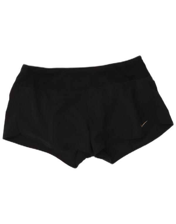 Pantaloncini sportivi Nike da donna Dri Fit UK 14 medio nero poliestere