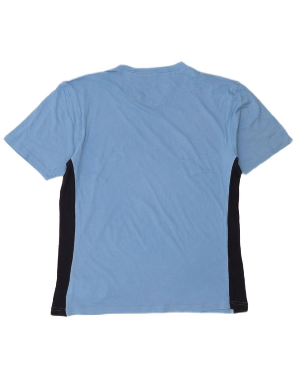 T-shirt da uomo Champion Top in cotone color block blu medio