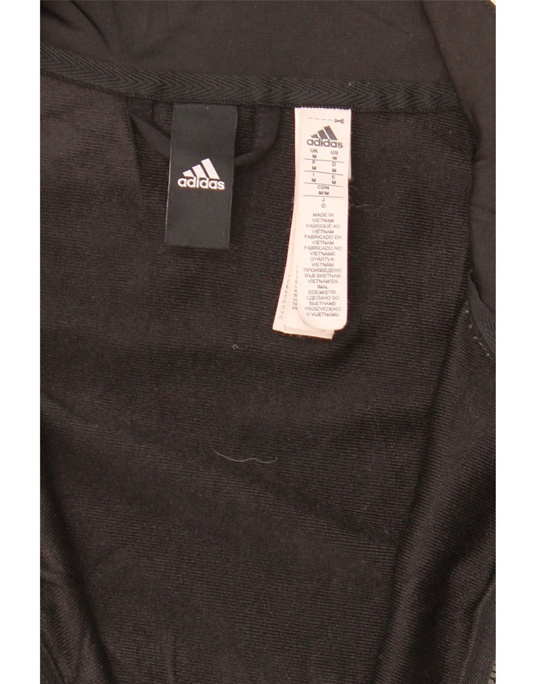 Giacca da tuta da uomo ADIDAS media nera in poliestere