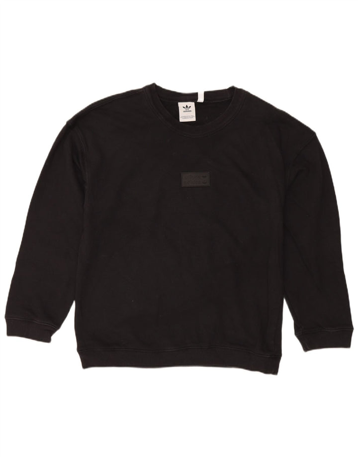 Felpa Adidas Uomo Maglione Medio Nero Cotone