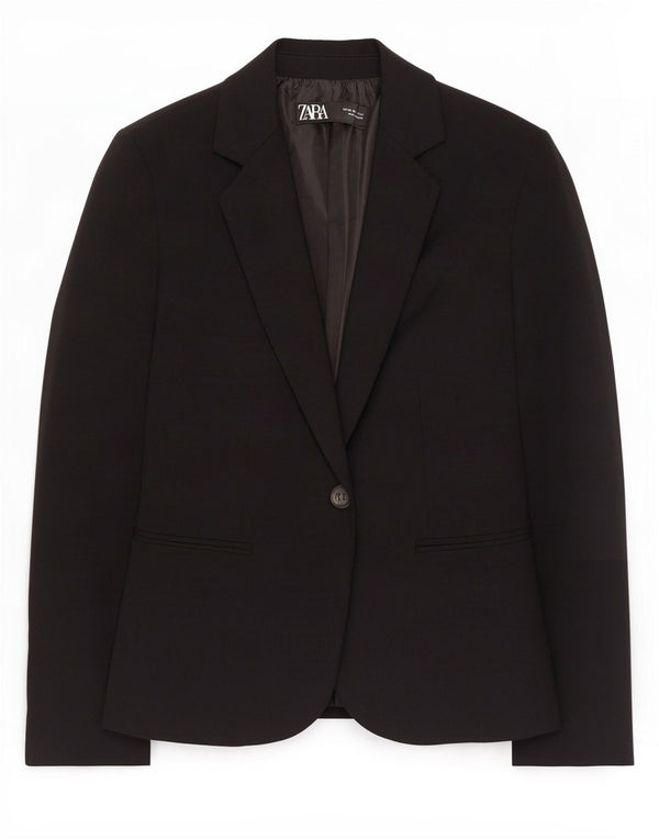 Giacca blazer a 1 bottone da donna Zara EU 34 2XS poliestere nero