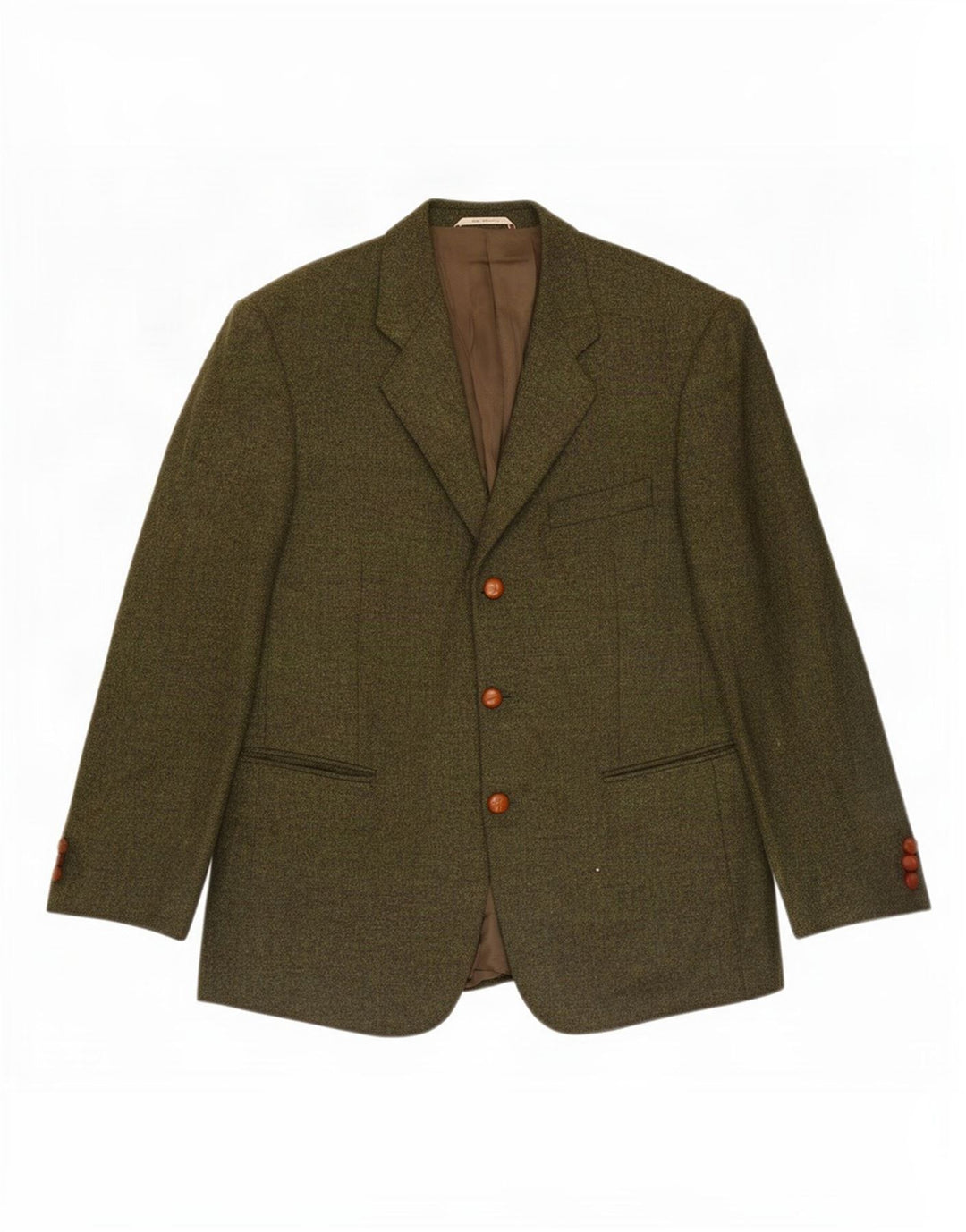 Giacca Blazer da Uomo a 3 Bottoni Duca Visconti IT 48 Media Lana Kaki