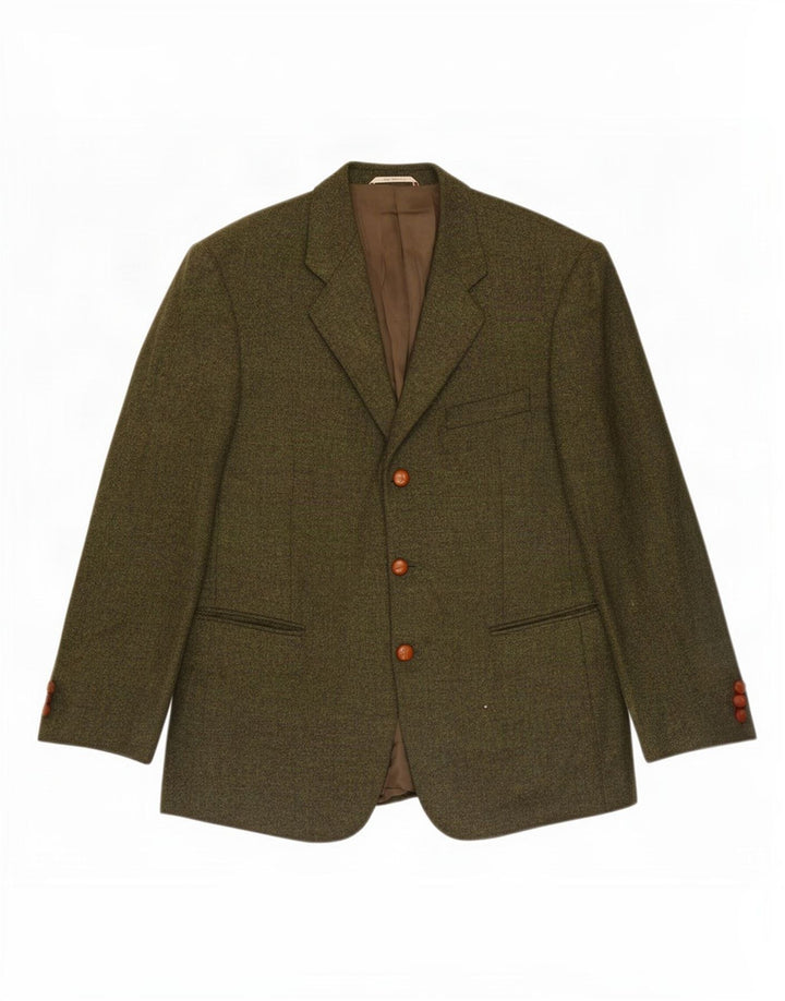 Giacca Blazer da Uomo a 3 Bottoni Duca Visconti IT 48 Media Lana Kaki