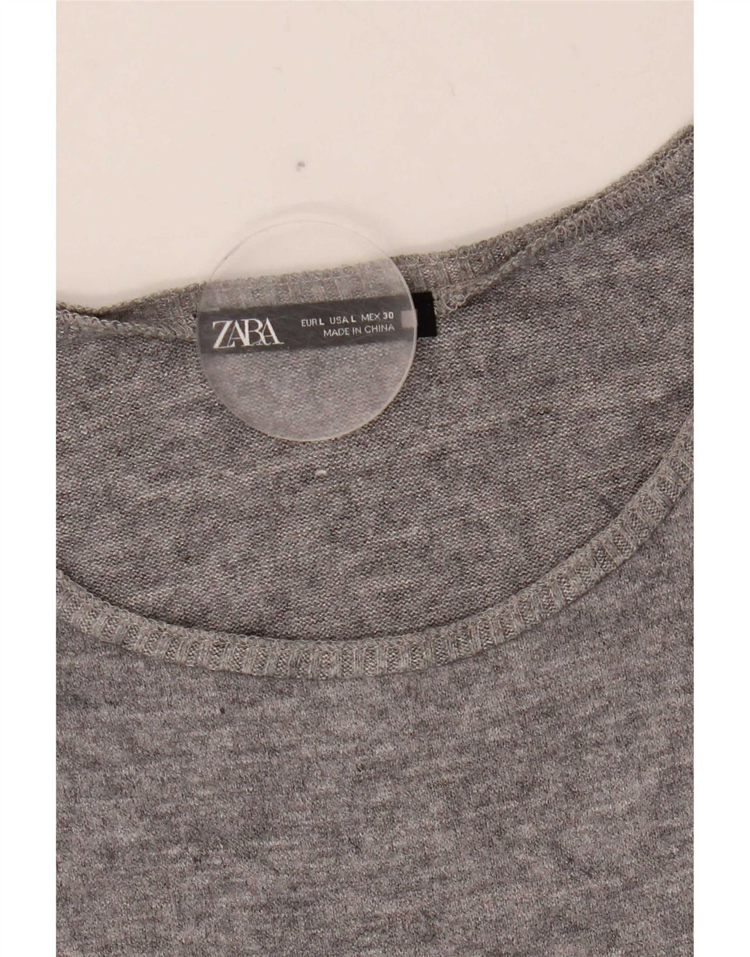 Canotta da donna Zara UK 16 grande grigio Fair Isle