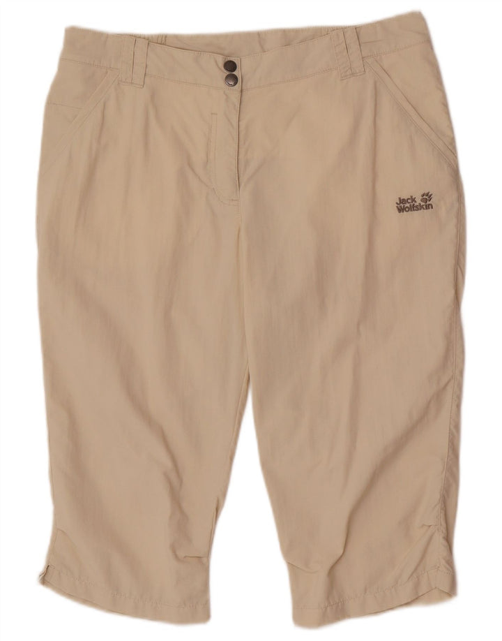 Pantaloncini chino da donna Jack Wolfskin UK 12 Medium W32 Beige Poliammide
