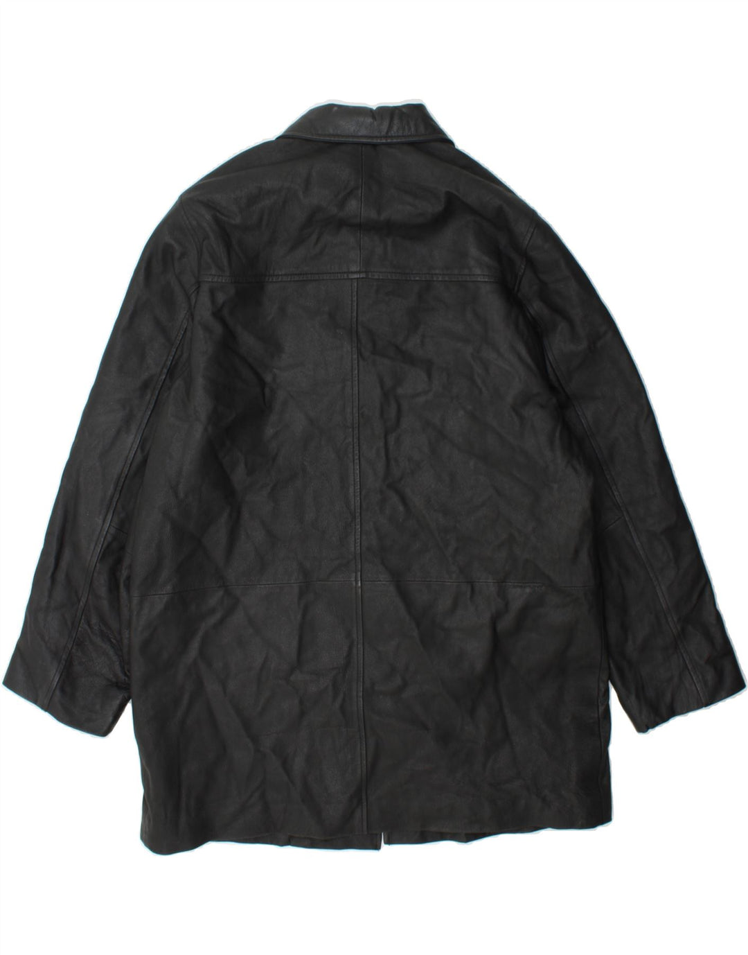 CLASSICS Womens Leather Coat UK 18 XL Black Leather Vintage Classics and Second-Hand Classics from Messina Hembry 
