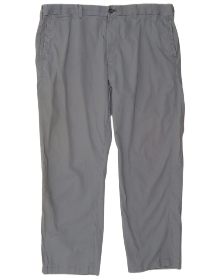 Pantaloni chino dritti Marks & Spencer da uomo blu Harbour W42 L29 grigi