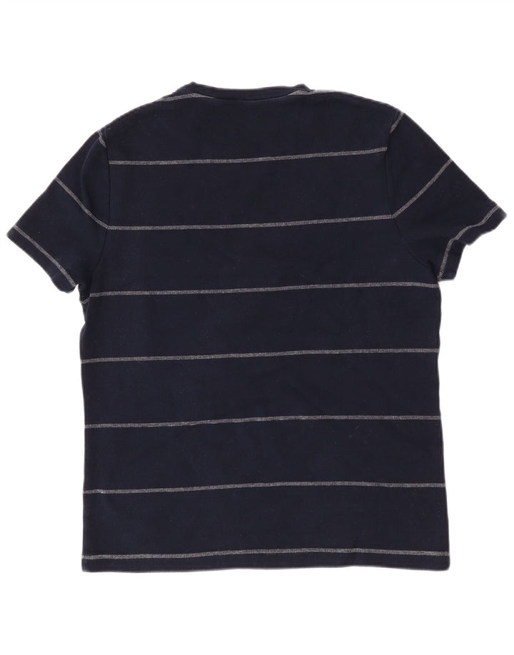 Marks & Spencer - T-shirt da uomo dalla vestibilità regolare, a righe medie, blu navy