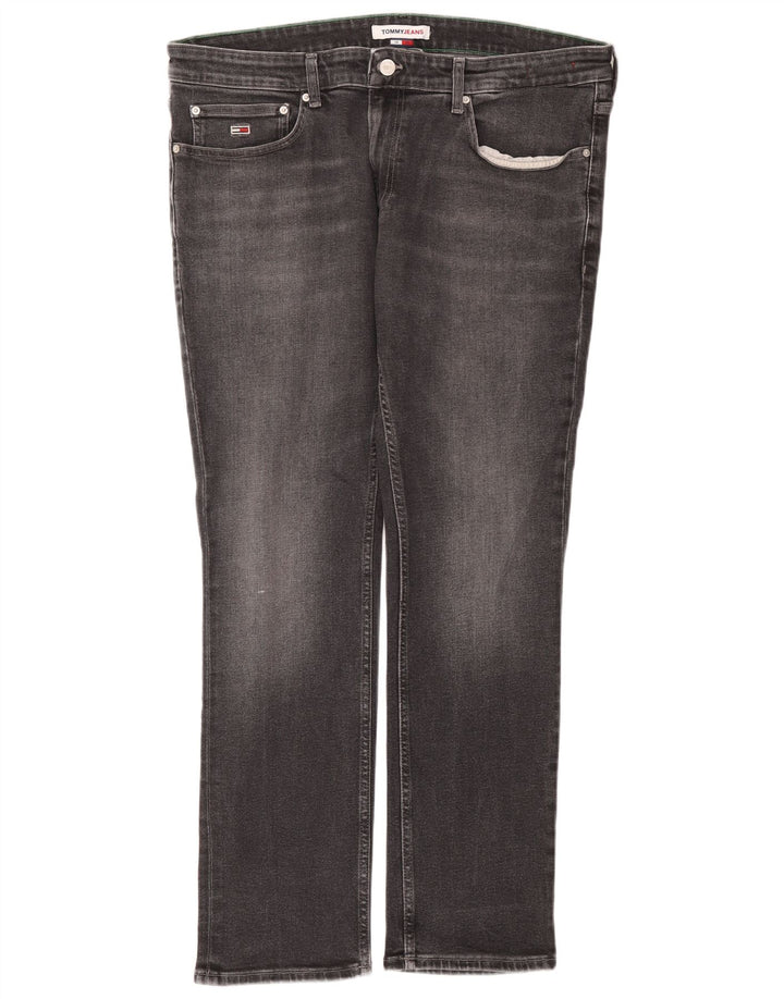 Jeans slim da uomo Tommy Hilfiger W38 L32 cotone grigio