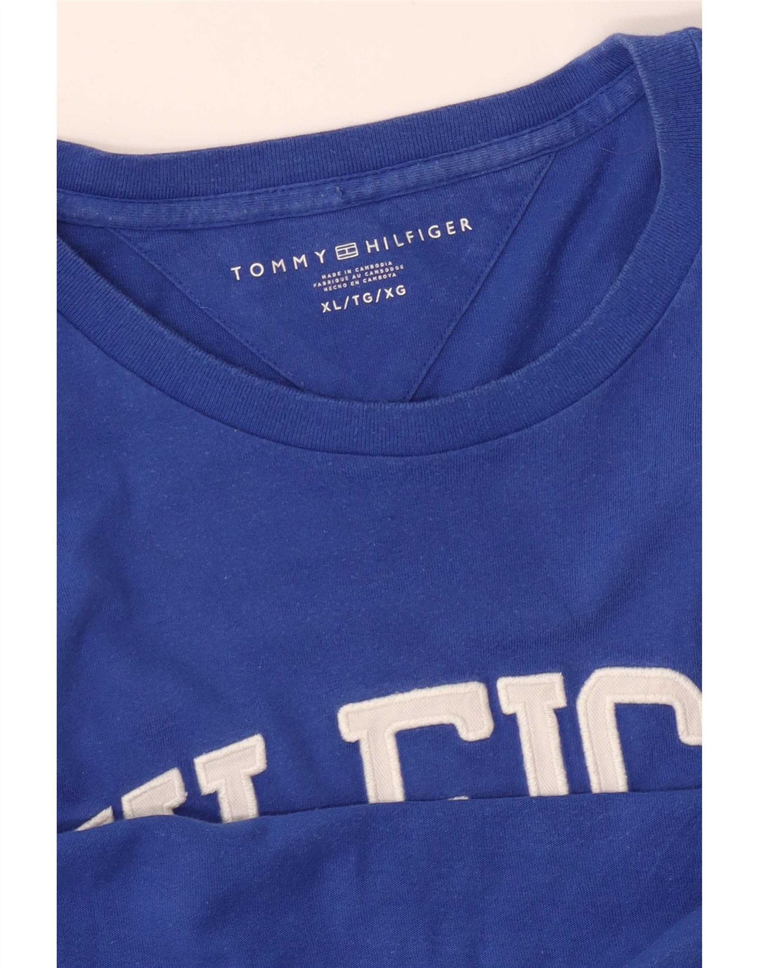 Maglietta grafica da uomo Tommy Hilfiger Top XL Blu