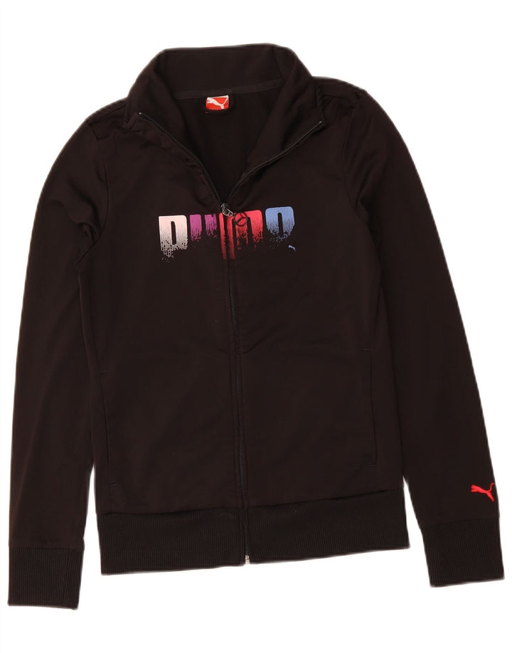 Giacca da ginnastica con grafica PUMA da donna UK 10 Small Poliestere nero
