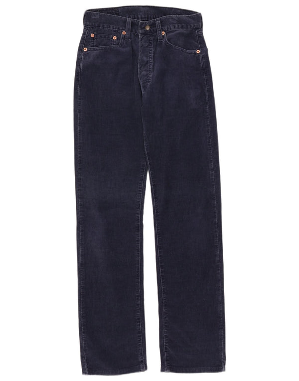 Pantaloni dritti in velluto a coste 551 da donna LEVI'S W27 L32 in cotone blu navy
