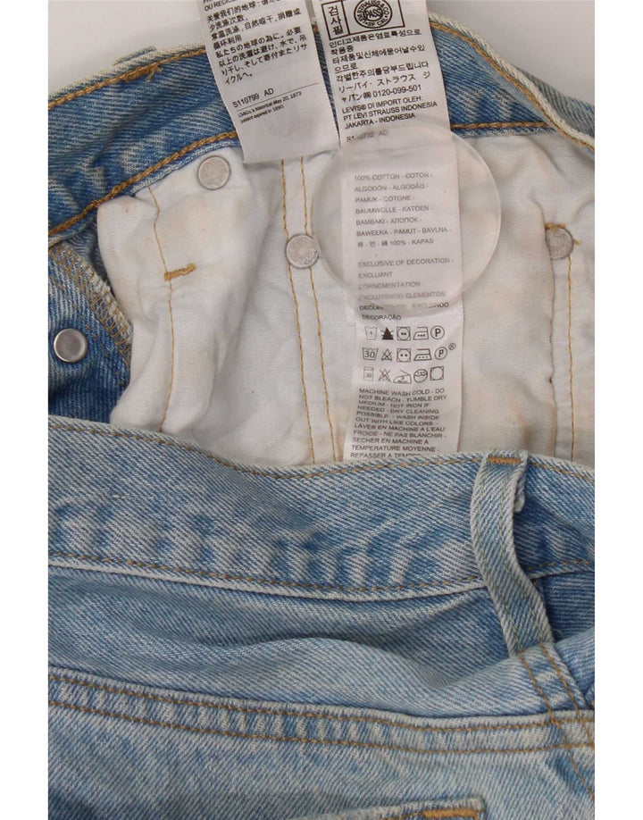 Pantaloncini Levi's da donna 501 in denim invecchiato W26 piccolo cotone blu