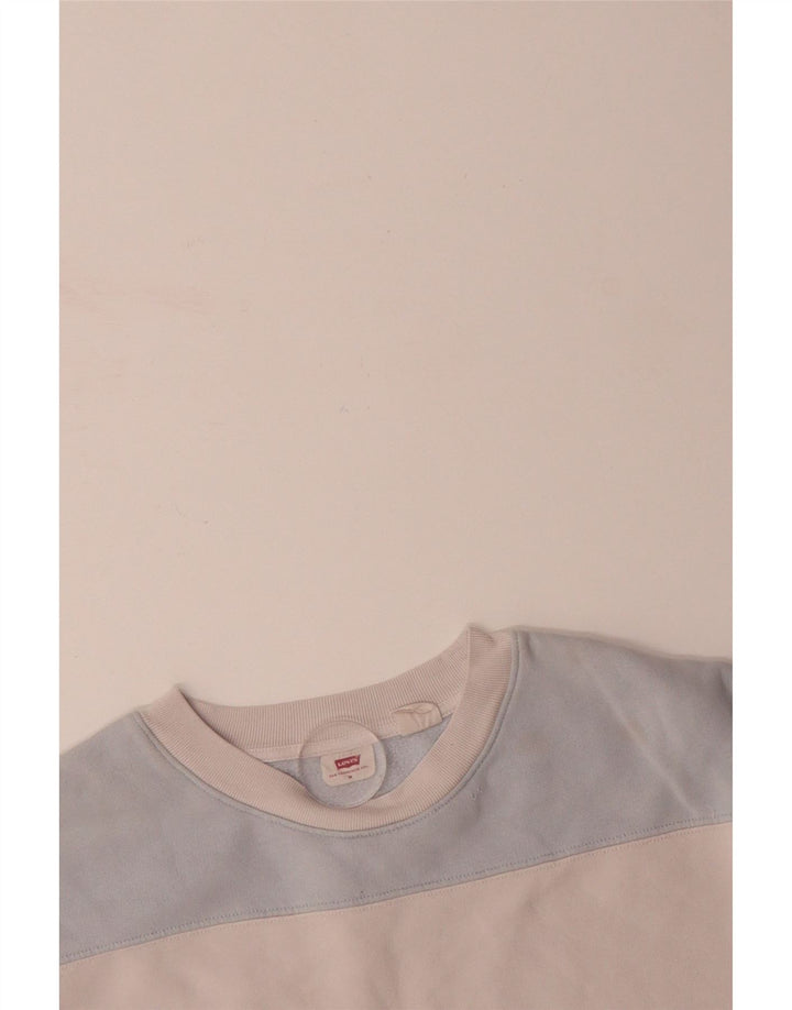 LEVI'S Womens Oversized Graphic Sweatshirt Jumper UK 14 Medium Blue