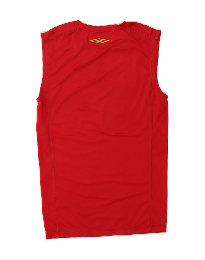 UMBRO Womens Vest Top UK 12 Medium Red Polyester Vintage Umbro and Second-Hand Umbro from Messina Hembry 