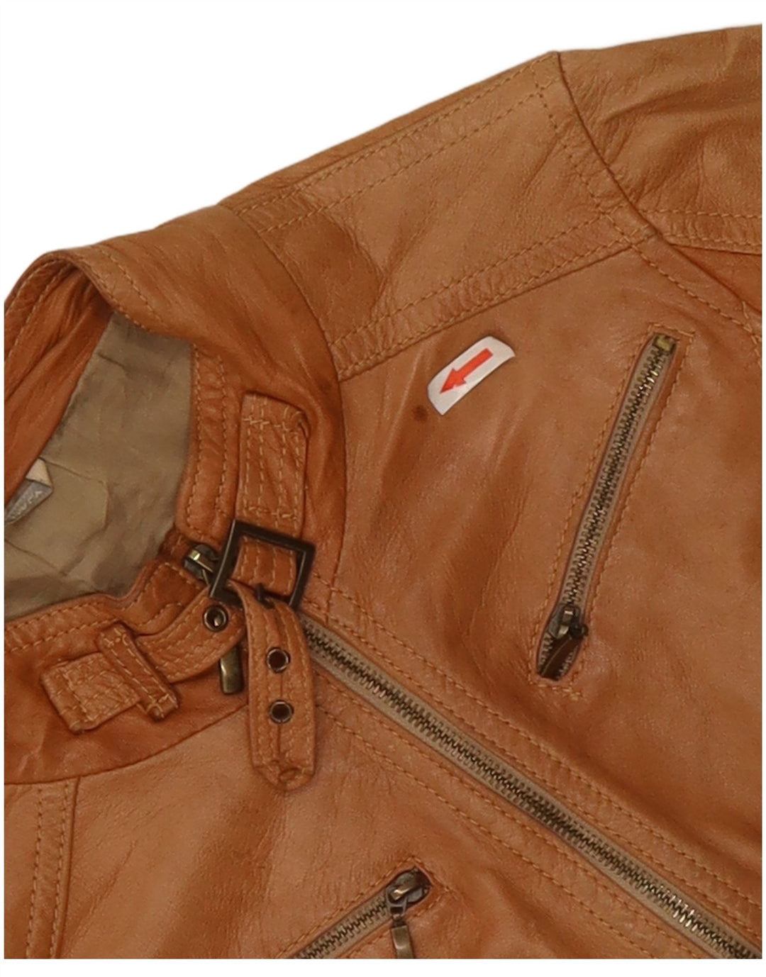 Giacca da motociclista in pelle da donna XETRA UK 8 piccola Beige